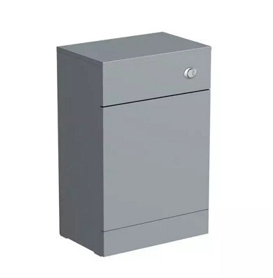 D Pro T Bathrooms 500mm High Gloss Light Grey Handleless Wc Unit - Modern, Durable, Space-Saving Bathroom Furniture