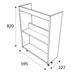 Ashford Slimline Matt Pink Double Freestanding Bathroom Vanity Unit (H) 820mm (W) 600mm - thumbnail 2