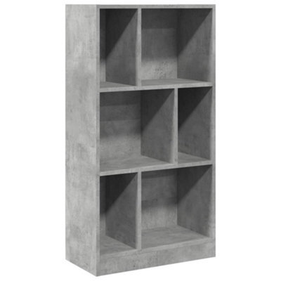 Berkfield Smooth Bookcase Concrete Grey 57X28.5X107.5 Cm Engineered Wood
