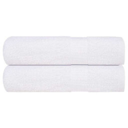 Berkfield Shower Towels 2 Pcs White 70X140 Cm 360 Gsm 100% Cotton