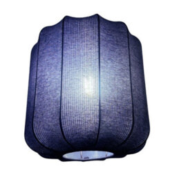 CGC Lighting Cgc Lila Navy Cylinder Ribbed Stretch Cotton Fabric Lampshade - thumbnail 9
