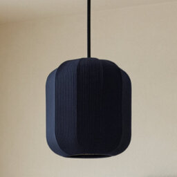 CGC Lighting Cgc Lila Navy Cylinder Ribbed Stretch Cotton Fabric Lampshade - thumbnail 8