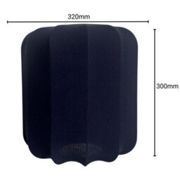 CGC Lighting Cgc Lila Navy Cylinder Ribbed Stretch Cotton Fabric Lampshade - thumbnail 5
