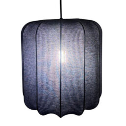CGC Lighting Cgc Lila Navy Cylinder Ribbed Stretch Cotton Fabric Lampshade - thumbnail 7