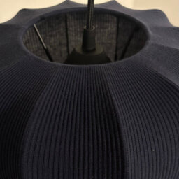 CGC Lighting Cgc Lila Navy Cylinder Ribbed Stretch Cotton Fabric Lampshade - thumbnail 3