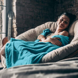 Snug Rug Blanket Luxury Sherpa Fleece Sofa Tv Throw Gift Blankets 127X178Cm - Teal - thumbnail 6