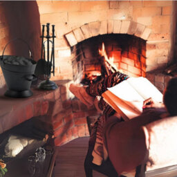 Black Waterloo Coal & Log Hod Bucket With 5-Piece Cast Iron Loop Design Fireplace Companion Tool Set - thumbnail 3