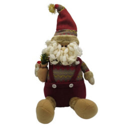 SecureFix Direct Christmas Plush Santa Claus Decorations X2 (Xmas Festive Soft Toy Ornament) - thumbnail 2
