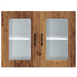 Walplus Kitchen Wall Cabinet With Glass Door Kalmar Old Wood Engineered Wood - thumbnail 6