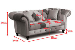 Multicoloured Velvet Patchwork 2 + 2 Seater Chesterfield Sofa Set For Living Room Portofino - thumbnail 9
