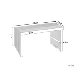 Beliani Garden Dining Table Bellano 70 Cm 120 Cm Acacia Wood Brown - thumbnail 3