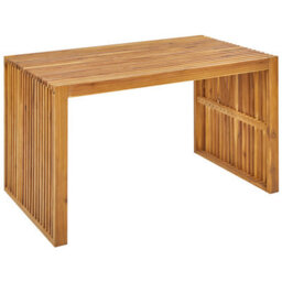 Beliani Garden Dining Table Bellano 70 Cm 120 Cm Acacia Wood Brown