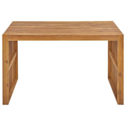 Beliani Garden Dining Table Bellano 70 Cm 120 Cm Acacia Wood Brown - thumbnail 4