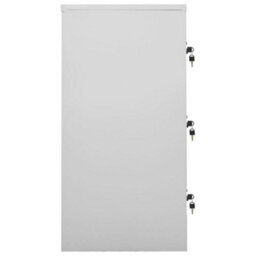 Vidaxl Locker Cabinets 2 Pcs Light Grey And Red 90X45X92.5 Cm Steel - thumbnail 4
