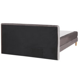 Beliani Divan Bed Velvet Marquise 180 X 200 Cm (Eu Super King) Grey - thumbnail 5