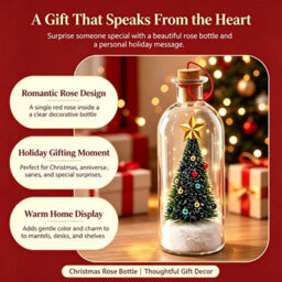 Amorly Recordable Christmas Message In A Bottle Ornament, Voice Recording & Playback Xmas Decor Gift For Family Friends - thumbnail 8