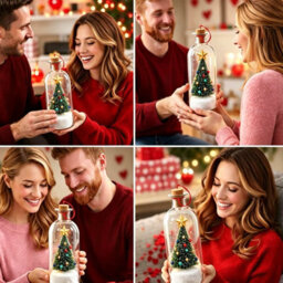 Amorly Recordable Christmas Message In A Bottle Ornament, Voice Recording & Playback Xmas Decor Gift For Family Friends - thumbnail 9