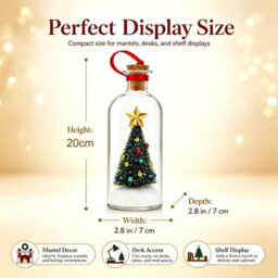Amorly Recordable Christmas Message In A Bottle Ornament, Voice Recording & Playback Xmas Decor Gift For Family Friends - thumbnail 4