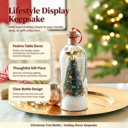 Amorly Recordable Christmas Message In A Bottle Ornament, Voice Recording & Playback Xmas Decor Gift For Family Friends - thumbnail 7