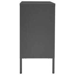 Berkfield Classic Sideboard Anthracite 75X35X70 Cm Steel And Tempered Glass - thumbnail 4
