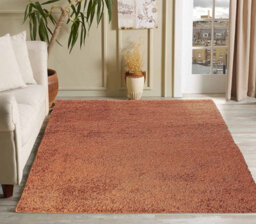 Modern Extra Large Small Soft 5Cm Shaggy Non Slip Bedroom Living Room Carpet Runner Area Rug - Terracotta 80 X 150 Cm - thumbnail 2