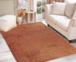 Modern Extra Large Small Soft 5Cm Shaggy Non Slip Bedroom Living Room Carpet Runner Area Rug - Terracotta 80 X 150 Cm - thumbnail 4