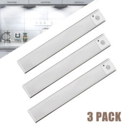 Usb Rechargeable Dimmable Cabinet Lamp, 20Cm, Motion-Activated With 54 Leds, 3-Piece Set - thumbnail 1