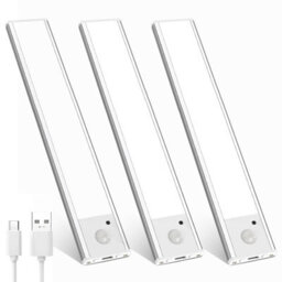 Usb Rechargeable Dimmable Cabinet Lamp, 20Cm, Motion-Activated With 54 Leds, 3-Piece Set - thumbnail 2