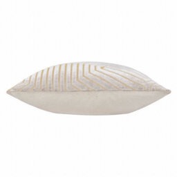 Paoletti Evoke Cut Velvet Feather Filled Cushion, Oyster, 45 X 45Cm - thumbnail 3