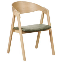 Beliani Set Of 2 Dining Chairs Yuba Wood Dark Green - thumbnail 4