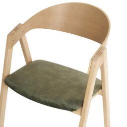 Beliani Set Of 2 Dining Chairs Yuba Wood Dark Green - thumbnail 8