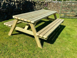 Mg Timber Products - Heavy Duty Wooden Picnic Table / Bench, 6Ft Pub Bench - thumbnail 1