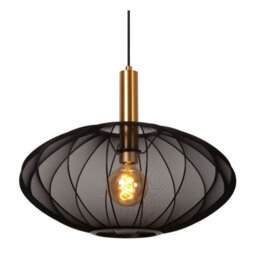 Lucide Corina - Pendant Light - 50 Cm - 1Xe27 - Black - thumbnail 3