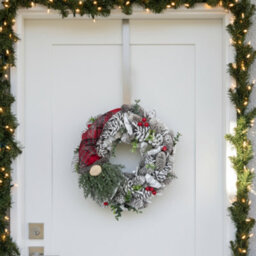 Garden Greatness Winter Wonderland Snowy Pinecone Gonk Wreath - thumbnail 1