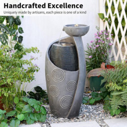 Sunlinua Elegant Outdoor Water Fountain 81Cm Jar With Led Lights And Durable Pump For Garden And Home Décor - thumbnail 5