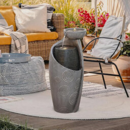 Sunlinua Elegant Outdoor Water Fountain 81Cm Jar With Led Lights And Durable Pump For Garden And Home Décor - thumbnail 2