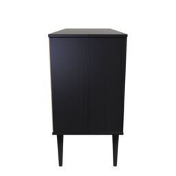 Hong Kong Ready Assembled Matt Black Media Unit With 2 Shelves & 3 Drawers, (H)97Cm X (W)74Cm X (D)39.5Cm - thumbnail 7