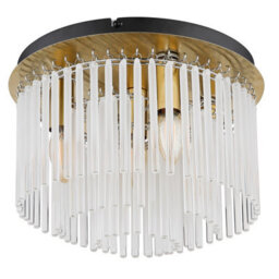 Luminosa Lighting Luminosa Gorley Ceiling Light Gold Colours Matt Opal Glass Shade 5X E14 - thumbnail 2