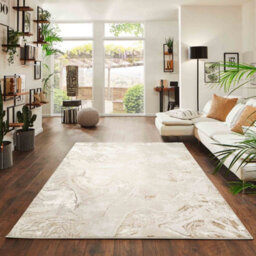 Solarius Modern Living Room Rug - Abstract Area Rugs Beige 160X230 Cm