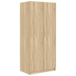 Berkfield Wardrobe Sonoma Oak 80X52X180 Cm Engineered Wood - thumbnail 2