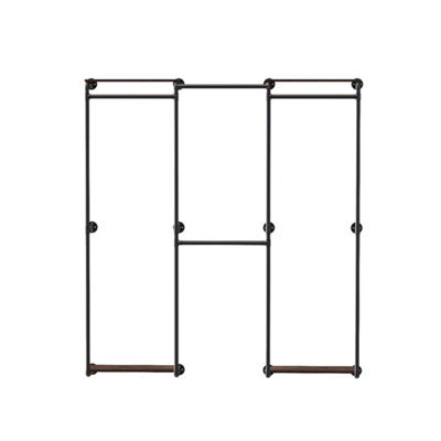 Industrial Pipe Clothes Rack Wall Mounted With Shelves - image 1