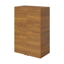 GoodHome Imandra Deep Matt Walnut Effect Bathroom Double Wall Cabinet (H)90Cm (W)60Cm