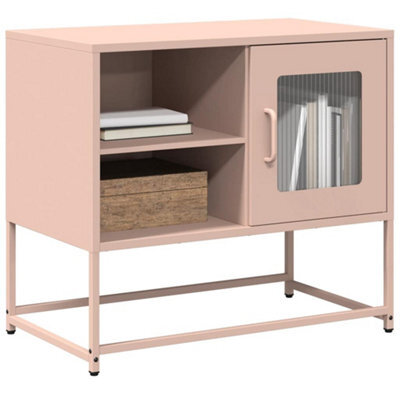 Berkfield Tv Cabinet Pink 68X39X60.5 Cm Steel - image 1