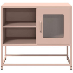 Berkfield Tv Cabinet Pink 68X39X60.5 Cm Steel - thumbnail 5