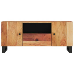 Berkfield Tv Cabinet 105X33.5X46 Cm Solid Wood Acacia&engineered Wood - thumbnail 4