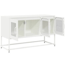 Berkfield Elegant Tv Cabinet White 100.5X39X60.5 Cm Cold-Rolled Steel - thumbnail 7