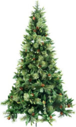 Shatchi 8Ft Californian Boulder Bushy Look Luxurious Forest Green Artificial Christmas Tree - thumbnail 2