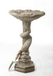 Serpent Design Stone Garden Birdbath - thumbnail 5