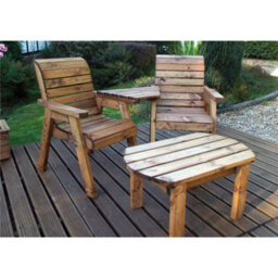 Marlborough Traditional Twin Companion Dining Set Angled With 2 X Chair Cushion Green - thumbnail 3