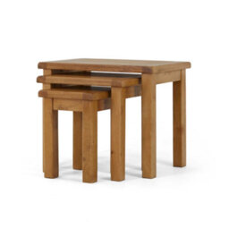 Zelah Oak Nest Of Tables - Set Of 3 By Roseland Furniture - thumbnail 3
